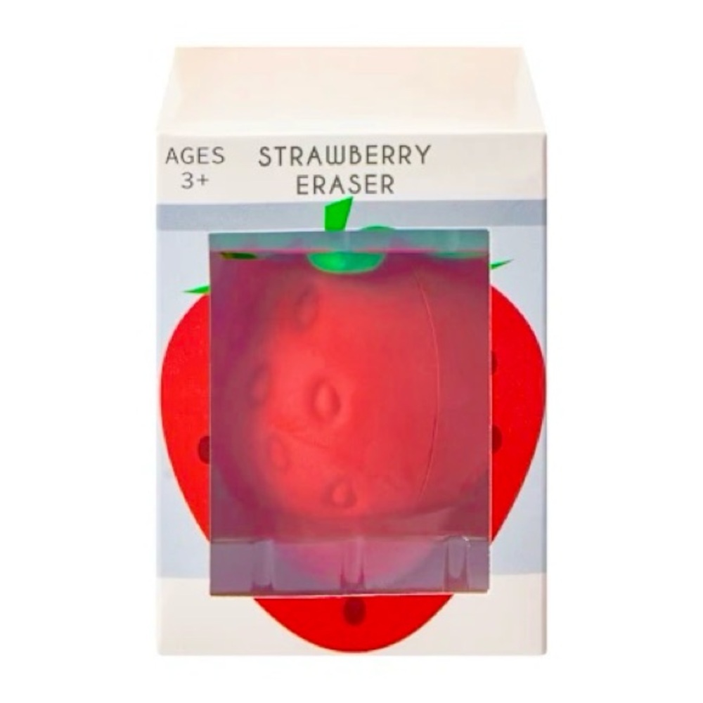 Large 3D Strawberry Eraser